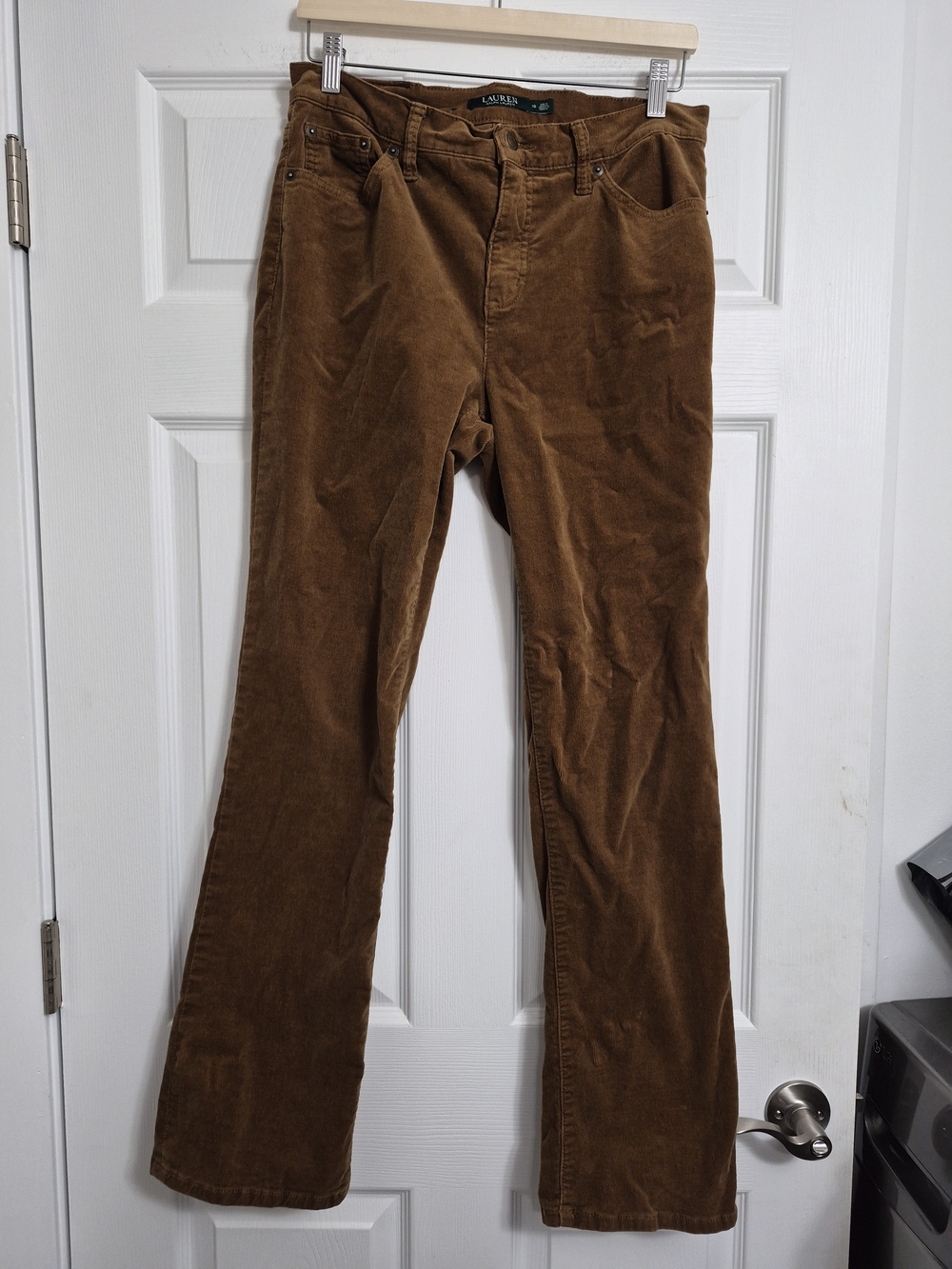Lauren Ralph Lauren Women's Corduroy Pants in Chestnut Brown